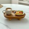 Creative Wooden Tray Cake Dessert Plate Restaurant Home Wooden Tray Round Elliptical Aromatherapy Ornament Tray