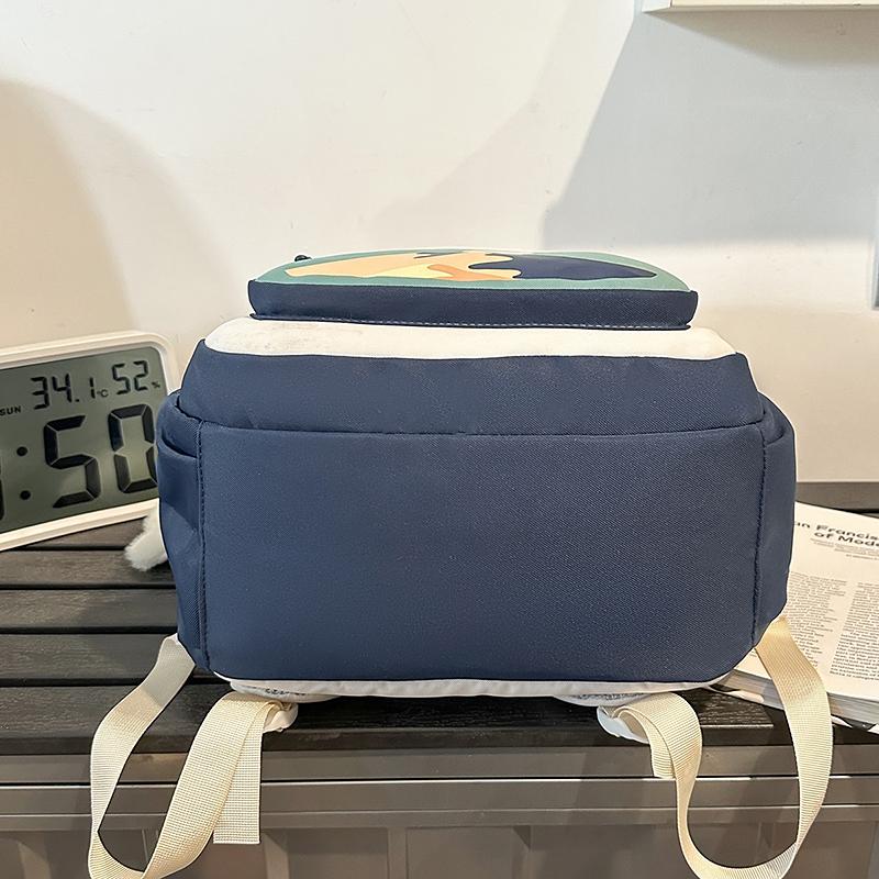 Student Schoolbag Women's Large Capacity Printed Colorblock Travel Backpack Men's Backpack