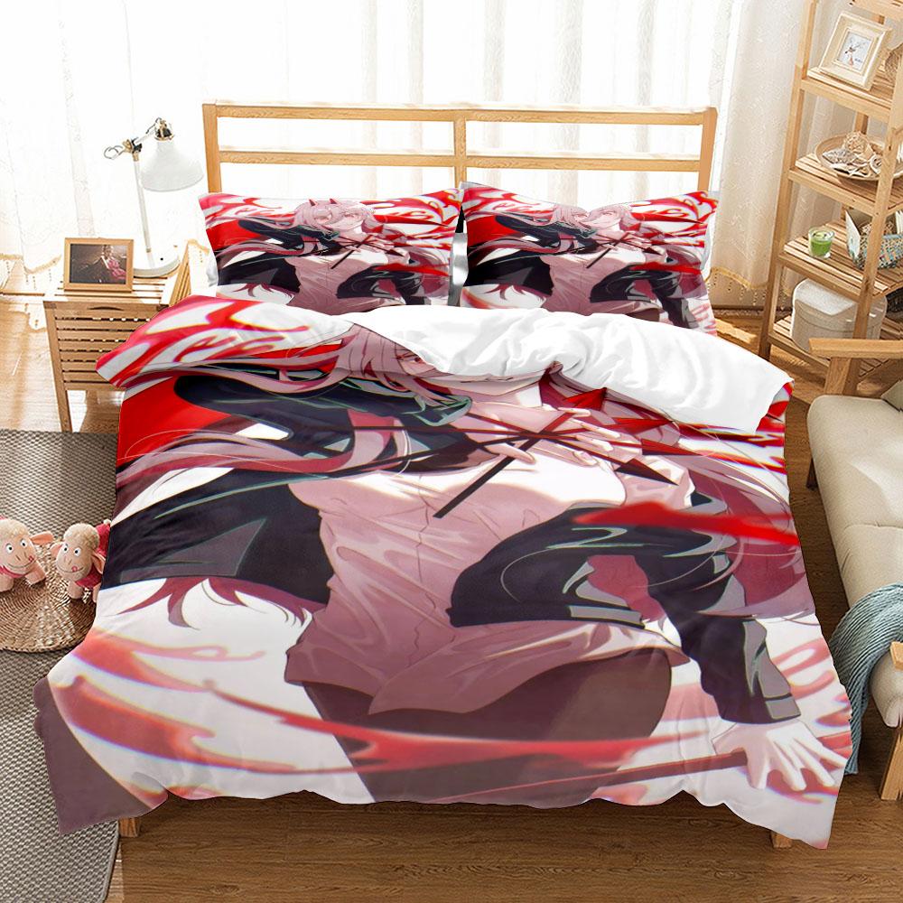 Chainsaw Man Anime Duvet Cover Set Without Sheet King Queen Double Full Twin Single Size Bed Linen Set