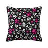 Colorful Animal Footprint Dog Paw Prints Cushion Cover  cm Velvet Throw Pillow Case for Living Room Bedding Sofa Pillowcase