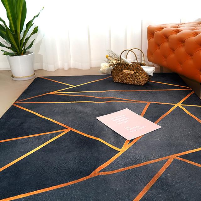 

Ковер с геометрическим рисунком для гостиной, бархатный ковер, детские прикроватные коврики для спальни, мягкие квадратные пушистые ковры, домашний диван, декор стола, коврик 80x160cm