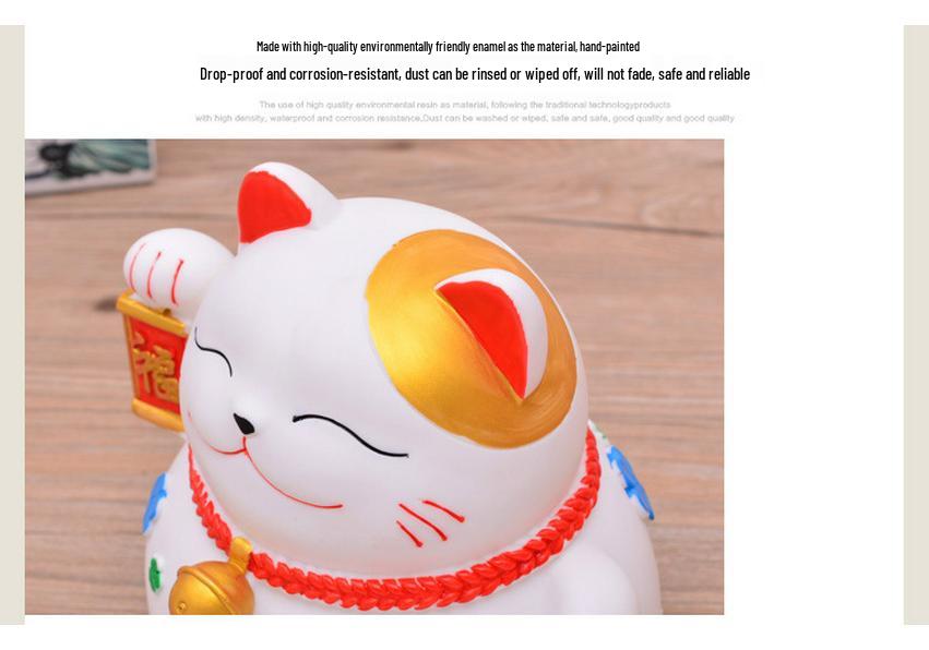 Lucky Cat Silicone Piggy Bank - Large Capacity, Anti-Drop Coin Box, Perfect New Year Gift