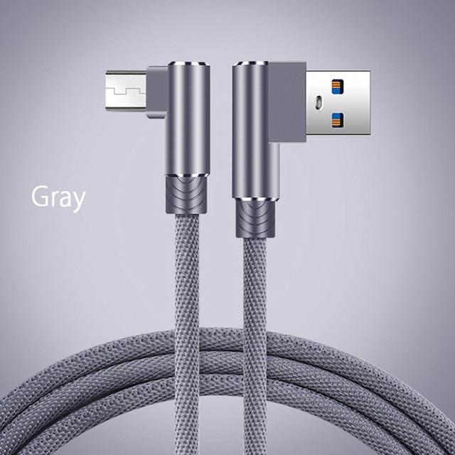 

Кабель Micro Usb Kablo 1 м, 2 м, 3 м, быстрая зарядка, синхронизация данных, мобильный телефон, зарядное устройство Android, нейлоновый кабель для Samsung Xiaomi Xiomi Redmi 7 1M серый
