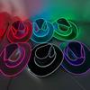 Pearlescent Neon Halloween Hats Colorful Western Cowboy Hat LED Luminous Cowboy Hat  NightClub