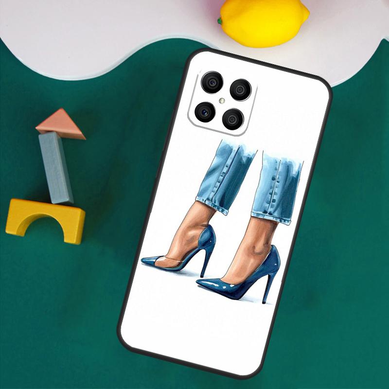 Fashion High Heels Case For Honor Magic 7 Lite 5 6 Honor 200 Pro 50 70 90 Lite X9a X8a X8 X9 X8b X9c X9b Cover