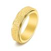 Unisex Titanium Steel Rotatable Matte Ring Stylish Couple Jewelry Fashion Accessory