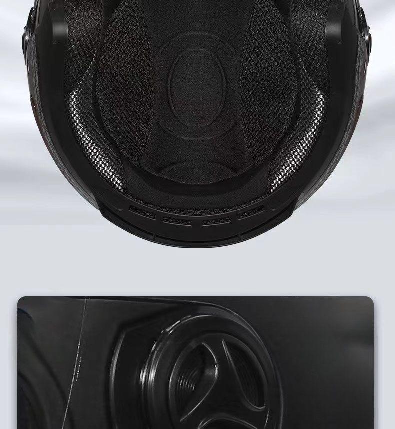 Casco Certificado para Vehículos Eléctricos con Doble Visera para Todas las Estaciones, Calidez Invernal, Adecuado para Hombres y Mujeres