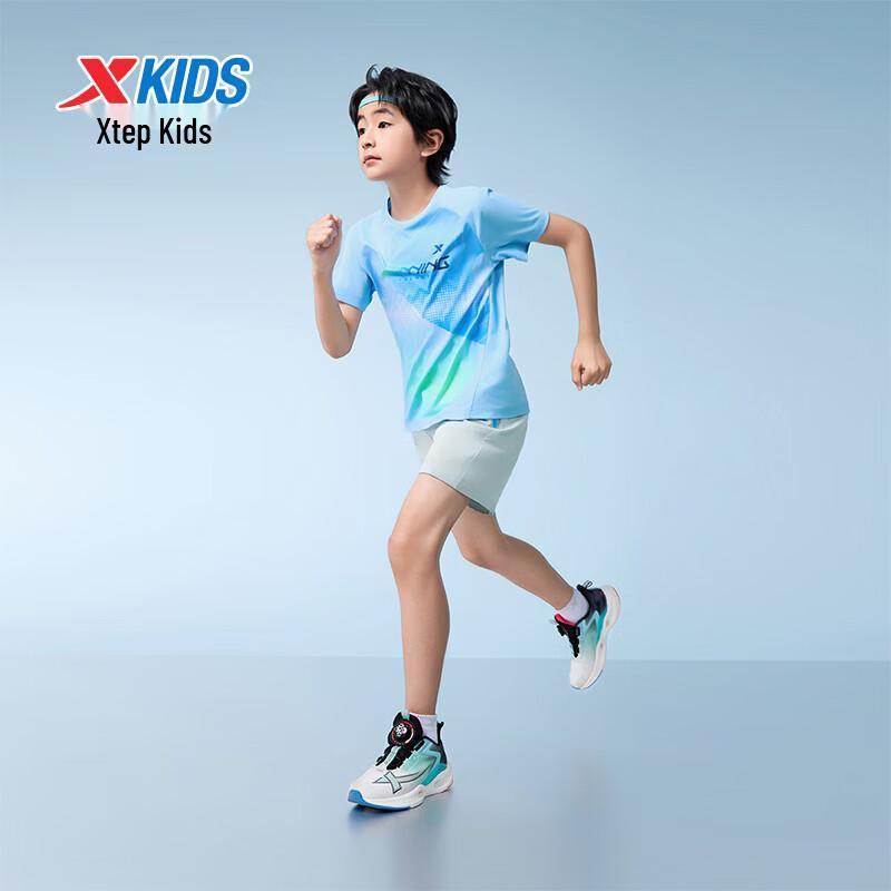 Xtep Kids' Gradient Print Quick-Dry Short-Sleeve T-Shirt