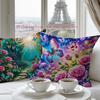 Dreamy Garden Style Pattern digital printing pillow cover Short plush Suitable living rooms bedrooms sofas throw cushion cover
