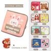 Quiet Book For Toddler Animal Cognitive Fabric Activity Busy Book Montessori Baby Book Toys Cloth Crinkle Books For Babies 6 12M