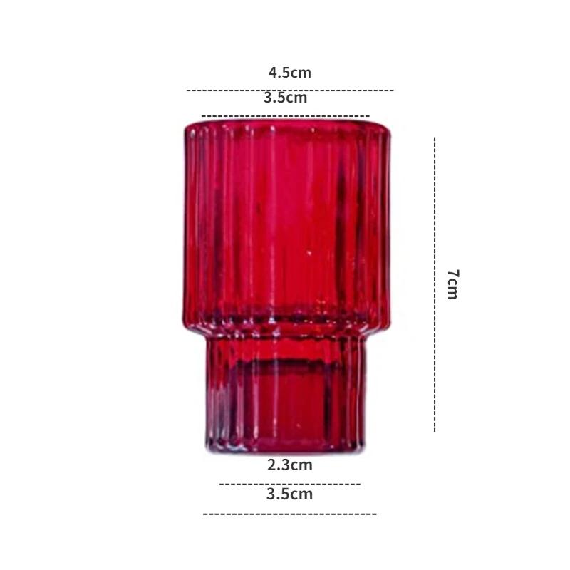 Nordic Mini Glass Candlestick European Taper Candles Holders Table Candle Stand Small Tealight candle holder Home Decoration