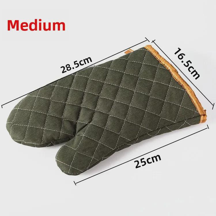 

Зеленые изолированные рукавицы для микроволновки и выпечки - средний размер