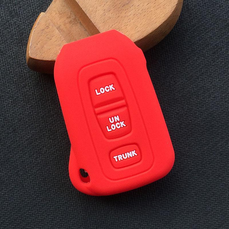 

Silicone Car Key Cover Shell Fob Case Skin for Lexus LS LS430 RX330 RX350 RX 2002-2006 Smart Prox Enter 3 button key красный