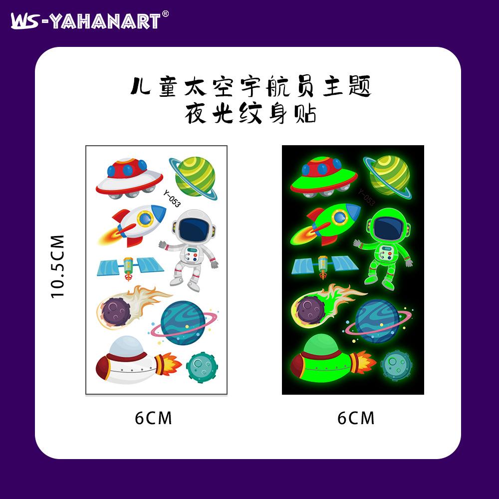 Kinder Cartoon Baustellenfahrzeug Tattoo Aufkleber, Junge Weltraum Bagger Roboter Auto Gesichtsaufkleber