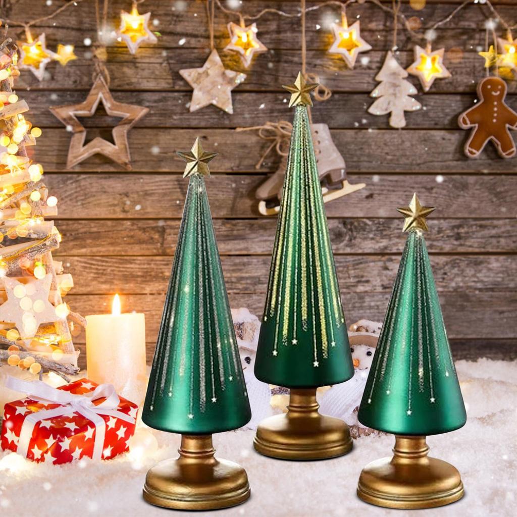 Christmas Decorations 3Pcs Christmas Tree Table Centerpieces Table Top Home Decor Party Decorations for Bedroom Living