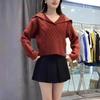 Women's Retro Knit Sweater: High-Waisted, Soft & Cozy Long Sleeve Pullover for Autumn/Winter 2026