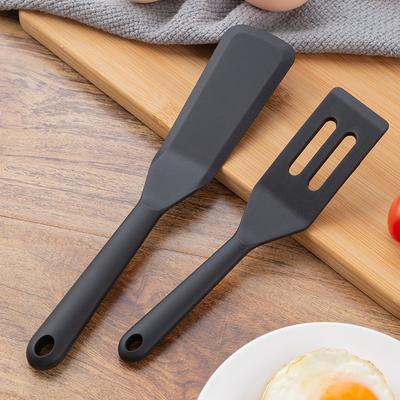 Silicone Cooking Spatula Non-stick Pan Scoop Flat Bottom Pan Frying Spatula Household Kitchen Heat Resistant Red Steak Spatula
