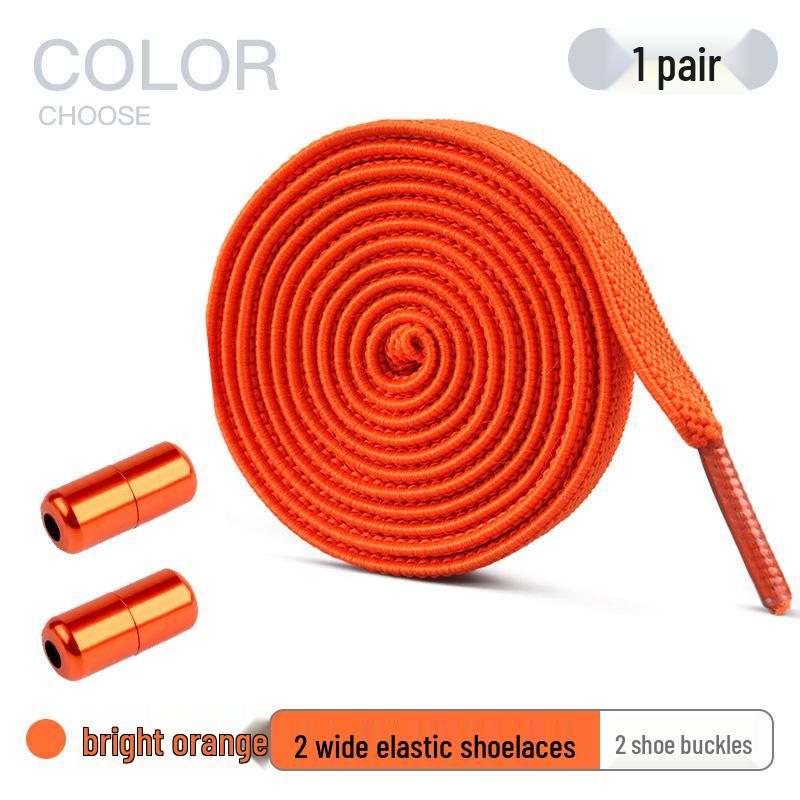

8 мм еластичні шнурки без зав язок для дитячого спортивного взуття з капсульною пряжкою 100cm помаранчевий
