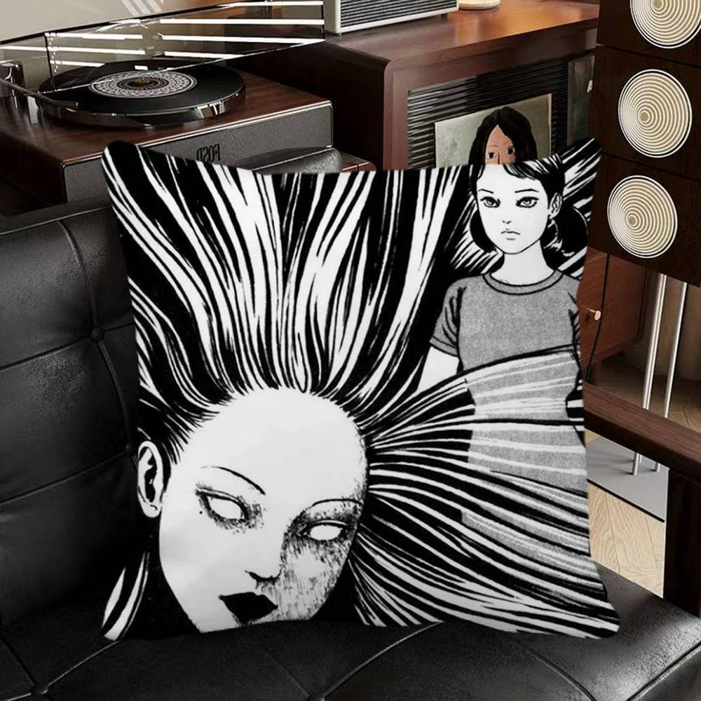 Japan Anime Junji Ito Pillow Case Square Pillow Bedroom Sofa Leisure Comfort Cushion Car Home Decoration