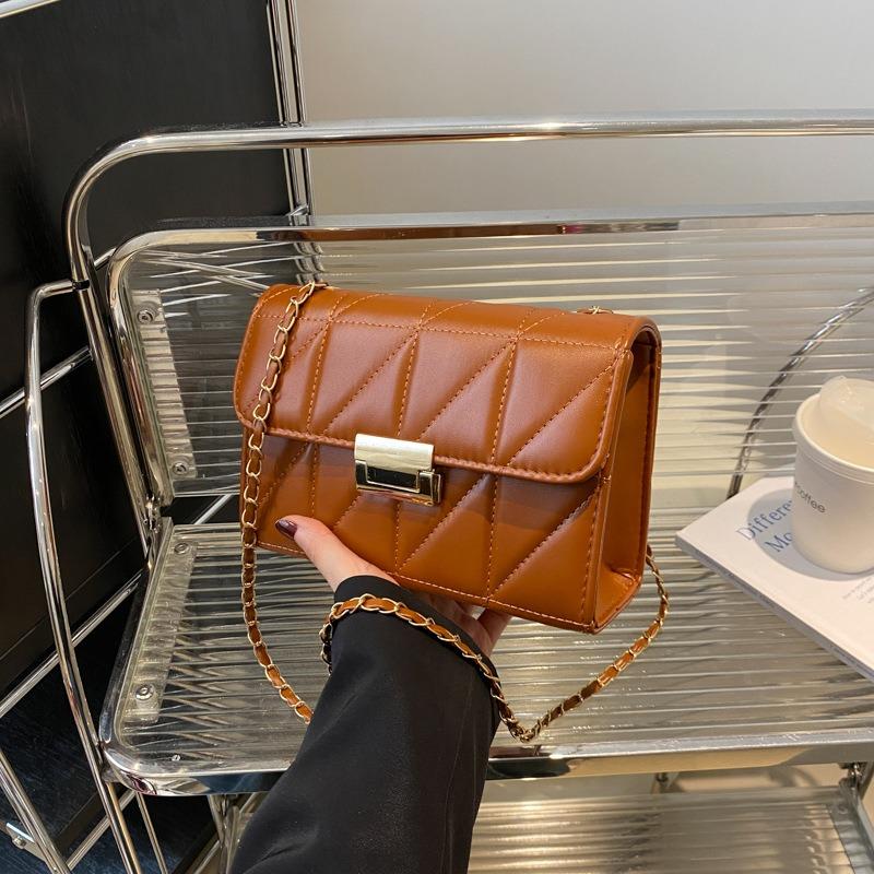 Women's lock texture chain small bag women's spring and summer versatile ins shoulder messenger bag small square bag Korean version
