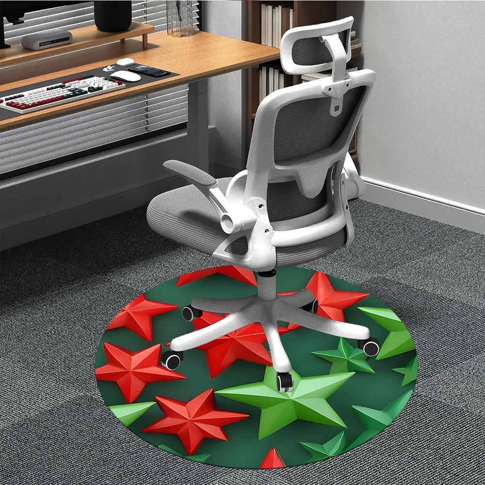 

1pc Star Christmas Chair Carpet for Office, Non-slip, Soft and Durable Office Rug for Interior Decoration, Perfect for Office yy260313049 80cm by 80cm