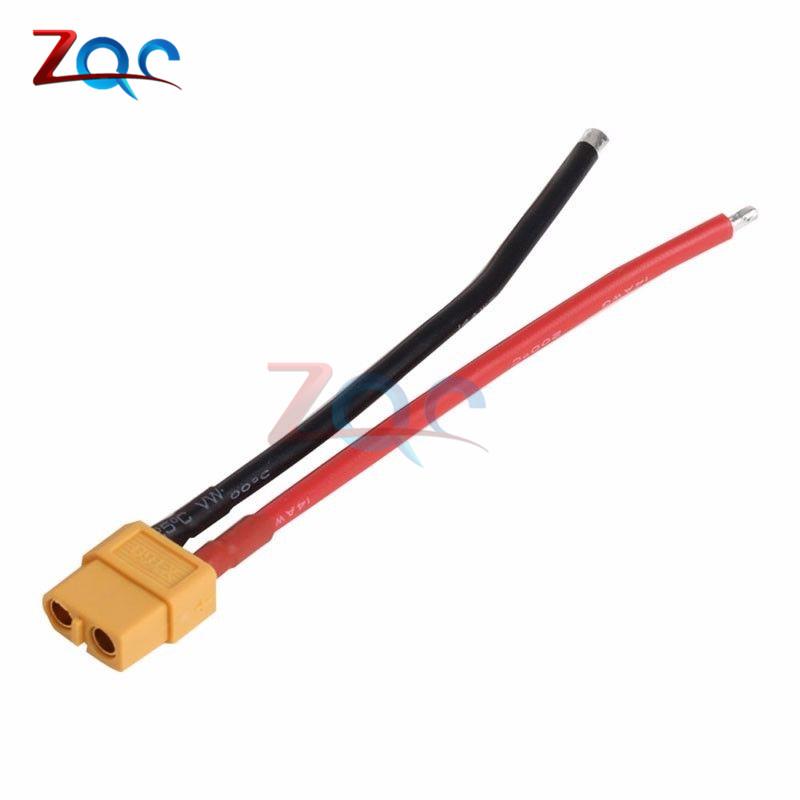 1 Set XT60 Male & Female Connector Adapter Bullet Plug with Silicon 14AWG Electrical Wire Cable for RC Lipo Battery