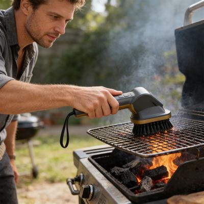 Rechargeable Barbecue Cleaning Device Containing 10W Motor And 7.4V Power For Rapid Stain Removal