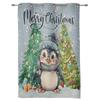 Pinguino di Natale Albero di Natale Tende da Finestra per Soggiorno Tende di Lusso per Camera da Letto Caffè Decorazione Cucina Drappeggi