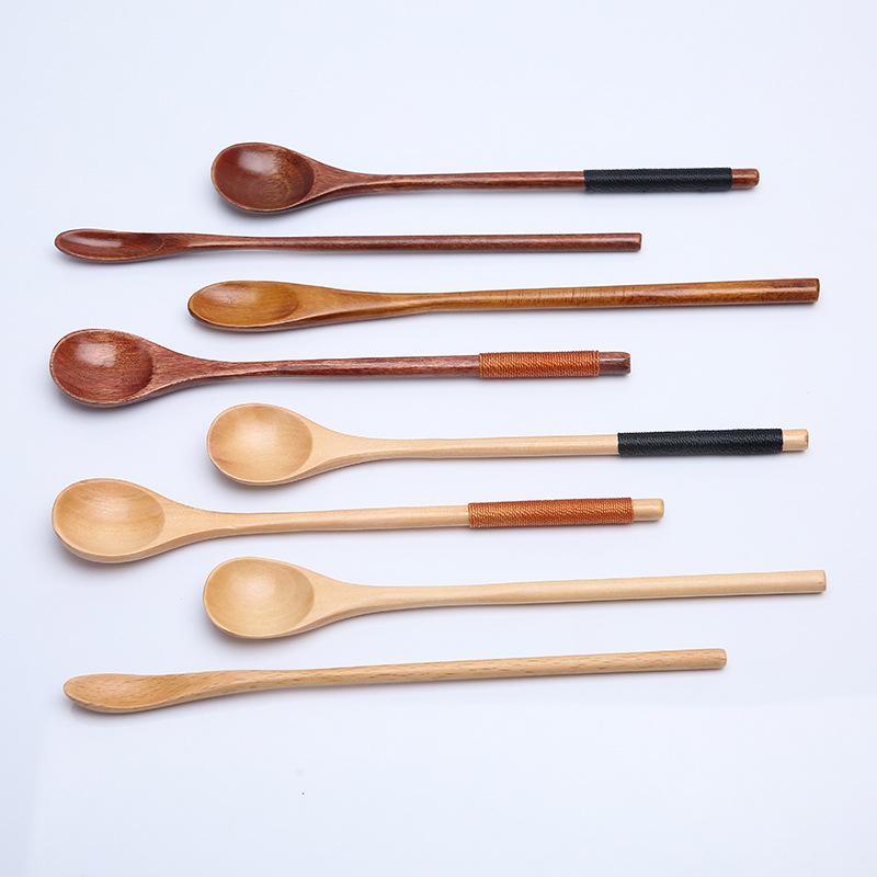 

1pcs Long Handle Coffee Spoon Tea Scoop Japanese Style Dessert Spoon Wooden Spoon Mixing Stirring Spoon For Tea Coffee