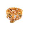 Bohemian Multilayer Elastic Rope Bracelet with Alloy Heart Pendant
