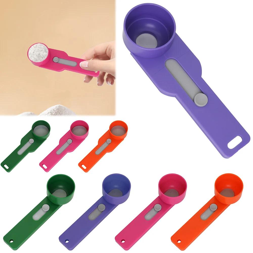 Slideable Measuring Funnel Multi-Purpose Creative Measuring Funneler Mess-Free Sliding Spoon for Cooking Baking Drinks Spoon