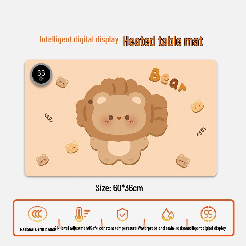 Electric Heating Desk Pad - Warm Mouse Pad for Office & Student Use