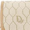 Dior Honeycomb Pattern Shoulder Bag vintage beige PVC Women Used