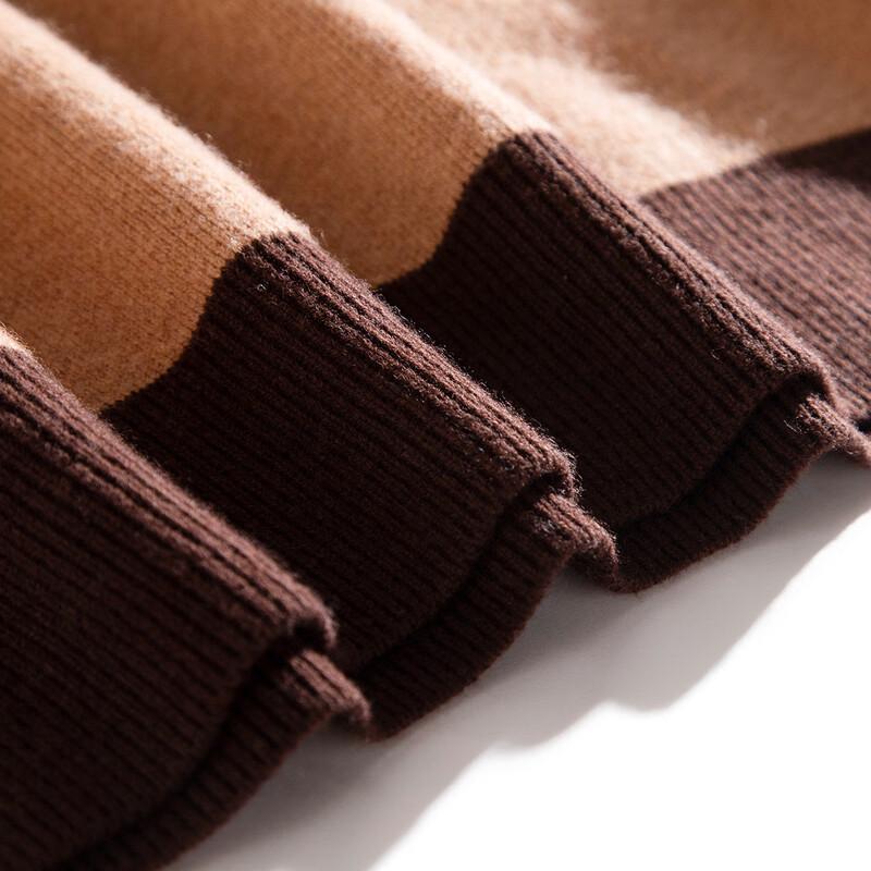 TUHUANG Women's 100% Pure Wool Semi-High Collar Knitted Sweater