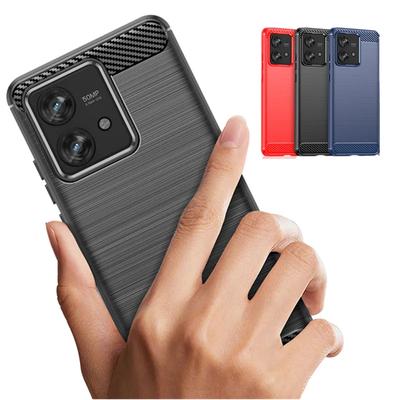 Carbon Fiber Texture TPU Case for Motorola Edge 40 Neo Moto Edge 40 Pro Protective Cover Shockproof Business Full Protection Cover
