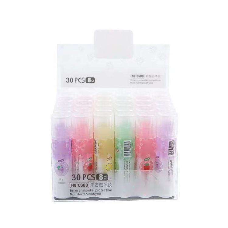 

20pcs Portable Solid Glues Sticks Strong Hold Paper Craft Essential Fruity Scented Children safe PVP School Supplies 1