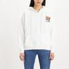 Levis Floral Letter Print Loose Hoodie Women sweatshirt White A4933-0000