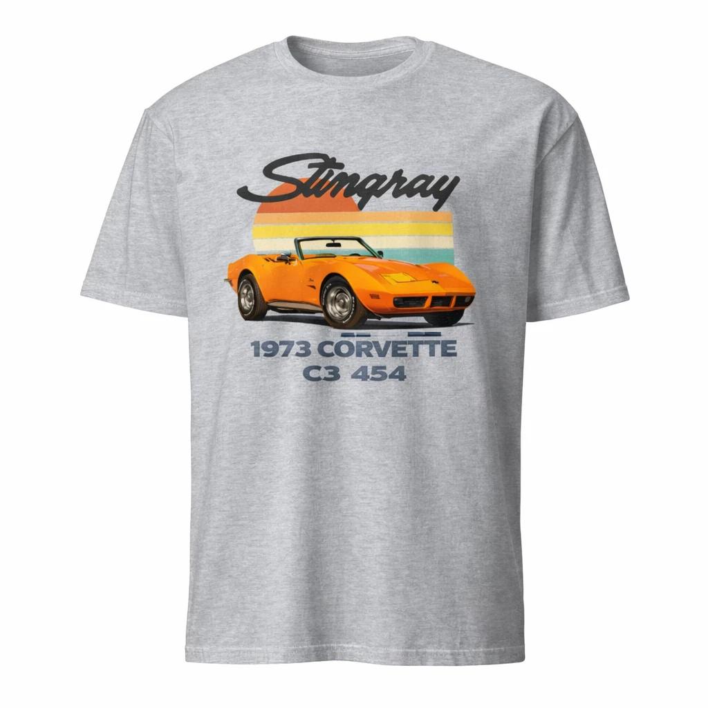 1973 Corvette C3 454 Orange Convertible Retro 70s Style Unisex Graphic Tee XXXL