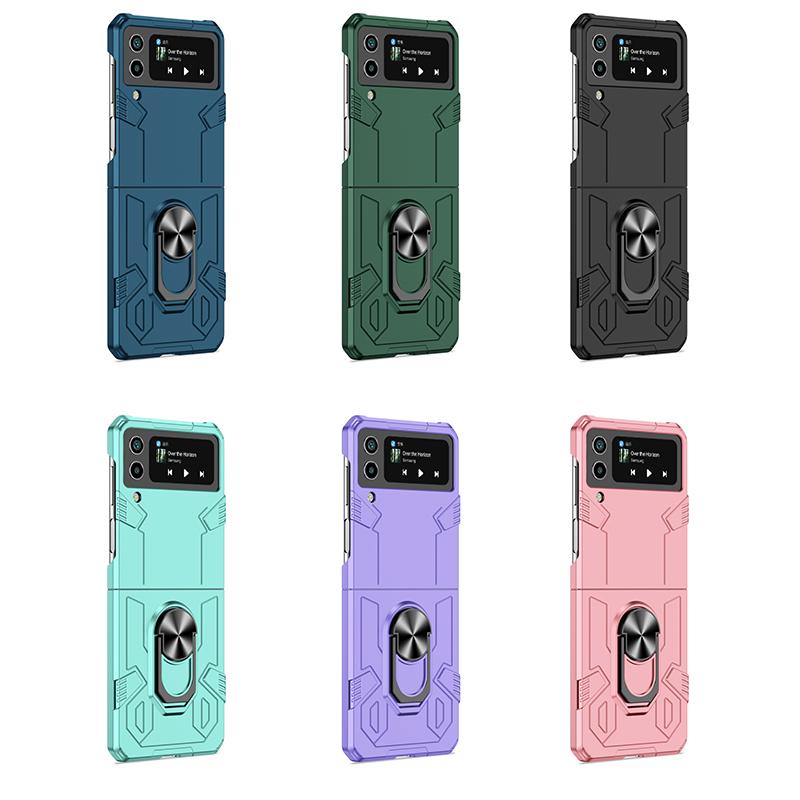 עבור כיסוי Z Flip3 Flip4 Samsung Z Flip 1 2 כיסוי מגן משוריין עמיד בפני זעזועים נגד פגיעות נגד שריטות נגד טביעות אצבעות כיסוי קשיח
