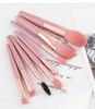 Macaron Series Mini Makeup Brush Set - 8 Portable Soft Bristle Tools for Eyeshadow