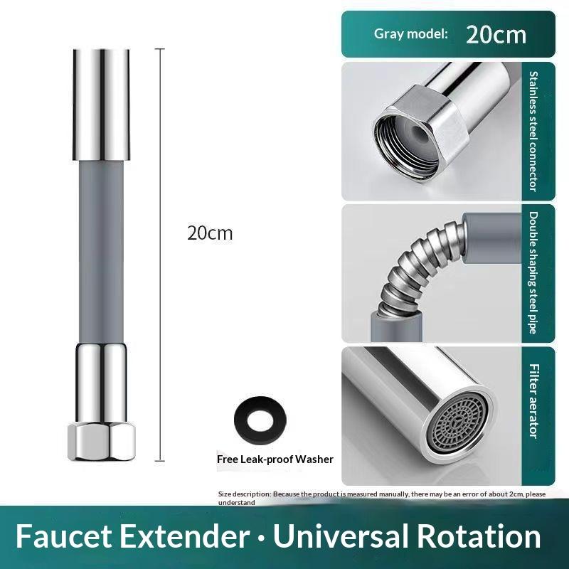 Faucet Extension Hose Rust Resistant Leak Proof 360 Degree Flexible Bendable for Home Laundry Room Utility Sink
