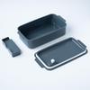 OSK Stock Lunch Bento Gray with Made In Dishwasher & Box, 650ml, [Storage Container/Microwaveable Lid/Easy Airtight], Japan, Safe, STL-650