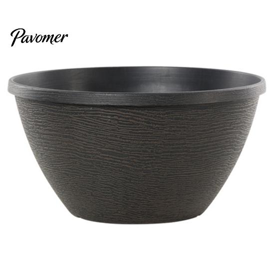 Weather Resistant Flower Basin Resin Planters, Vintage Plant Pot with Drainage Hole & Saucer, Lightweight Retro Style Courtyard Decor for Indoor