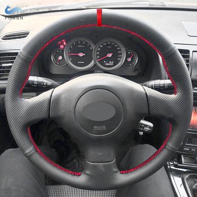 Akcesoria samochodowe osłona kierownicy skórzane wykończenia dla Subaru Forester Impreza WRX STI Legacy Outback 2005 - 2007 Saab 9-2X