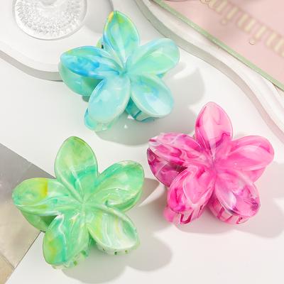 Blumen Haarspangen für dickes Haar, starker Halt rutschfest, Hawaiianisch, niedliche große Marmor Haarspangen, Bananenklammer für dünnes Haar