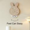 Modern Animal Pendulum Clock Art Creative Cartoon Wall Clock Elegant Stylish Watch House Home Bedroom Decoration Accessories