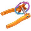 ZK‑22 Aluminum Alloy Bike Crankset Integral Single Speed Crank Arm Accessory 36T for BikeGold