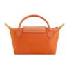 Longchamp Le Pliage Green 17 Snap Zipper Closure Short Handle Tote Bag Women Tote Bags Orange 34175919P69
