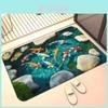 Modern Koi Fish 3d Diatomaceous Earth Bath Mat With Absorbent Non Slip Design For Bathroom And Hallway