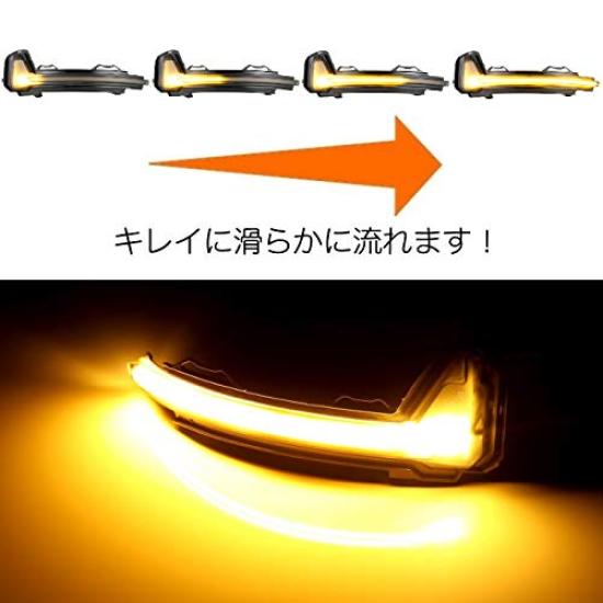 Volkswagen Compatible Door Mirror Sequential Turn Signals with LEDs for VW Flowing Turn Signals with Smoked Tiguan, Touareg, Etc. Lenses.